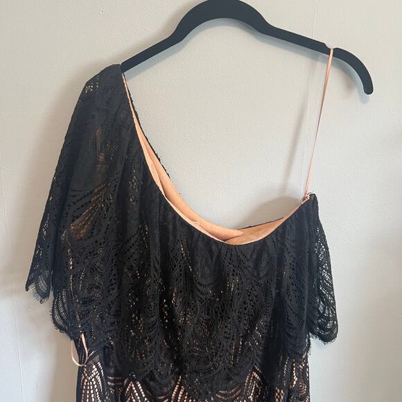 Dress the Population Violet One Shoulder Lace Sheath Dress NWT Size XLarge - Picture 4 of 9